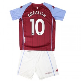 Jalkapallo Pelipaidat Aston Villa Jack Grealish 10 Lasten Kotipaita 2020-2021 Lyhythihainen